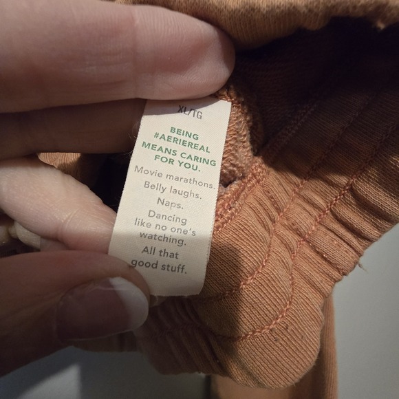 Aerie Cropped Zip Hoodie Women XL Orange Pockets Cotton Blend Athleisure Comfort - Picture 5 of 12